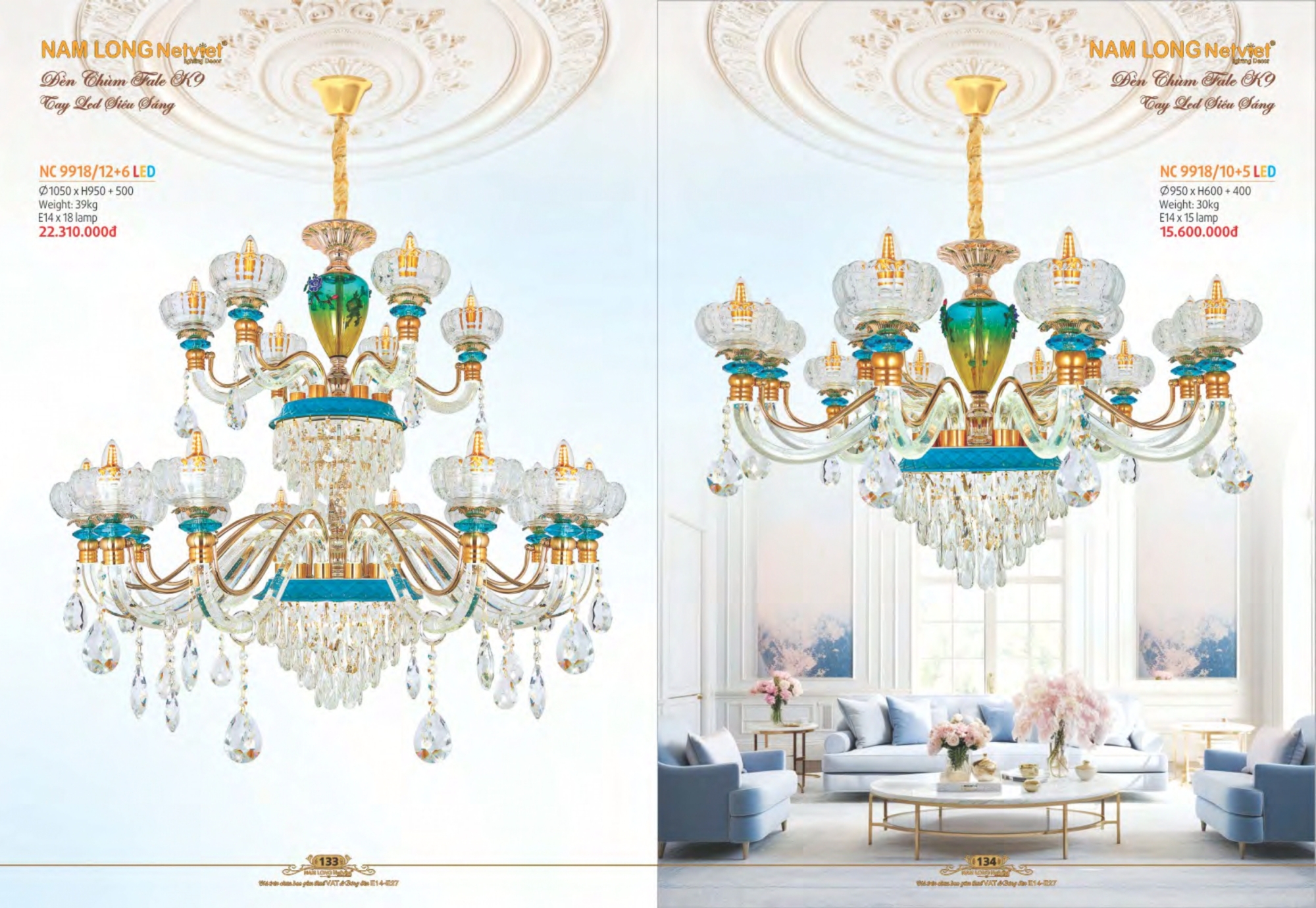 Bảng giá đèn trang trí Nam Long